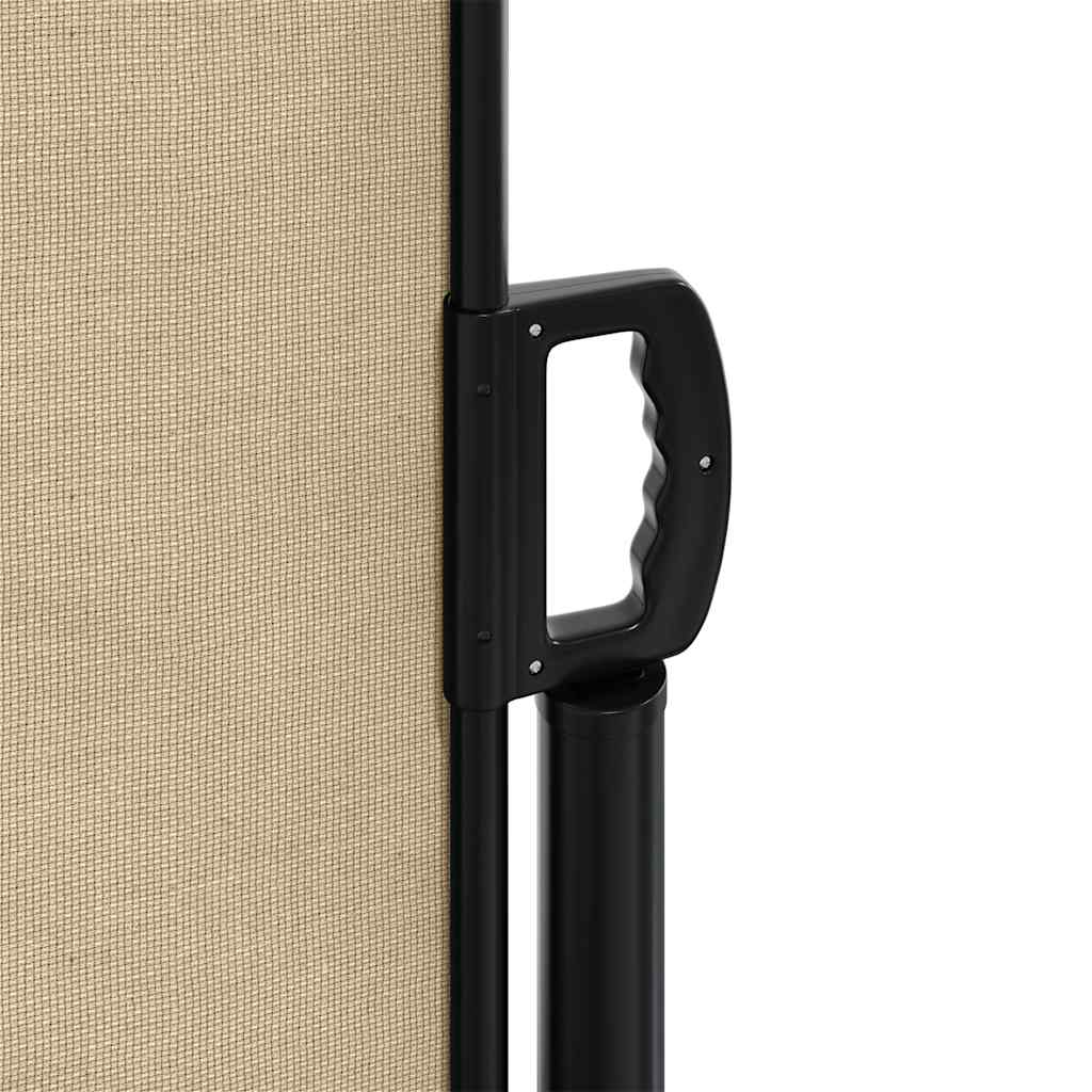 vidaXL Retractable Side Awning Beige 220x600 cm
