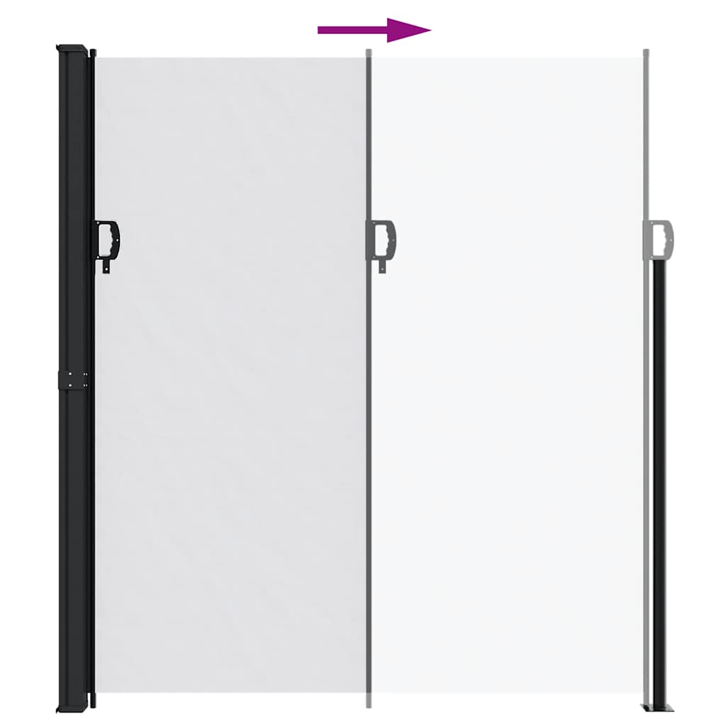 vidaXL Retractable Side Awning White 220x600 cm