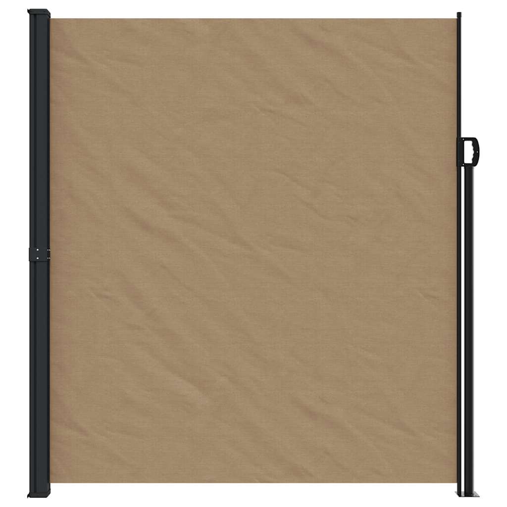 vidaXL Retractable Side Awning Taupe 220x600 cm