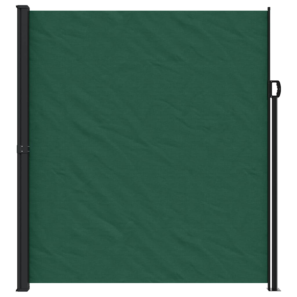 vidaXL Retractable Side Awning Dark Green 220x600 cm