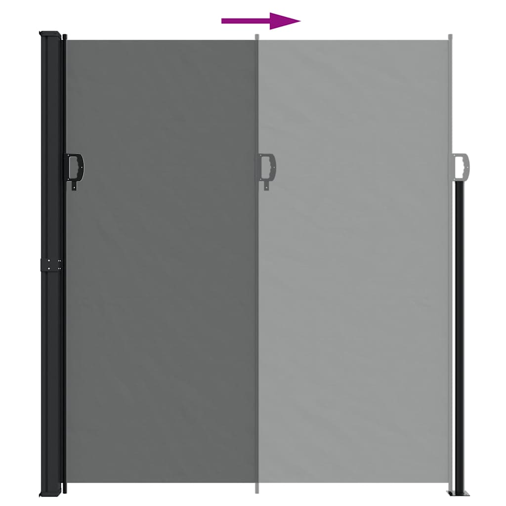 vidaXL Retractable Side Awning Anthracite 220x600 cm