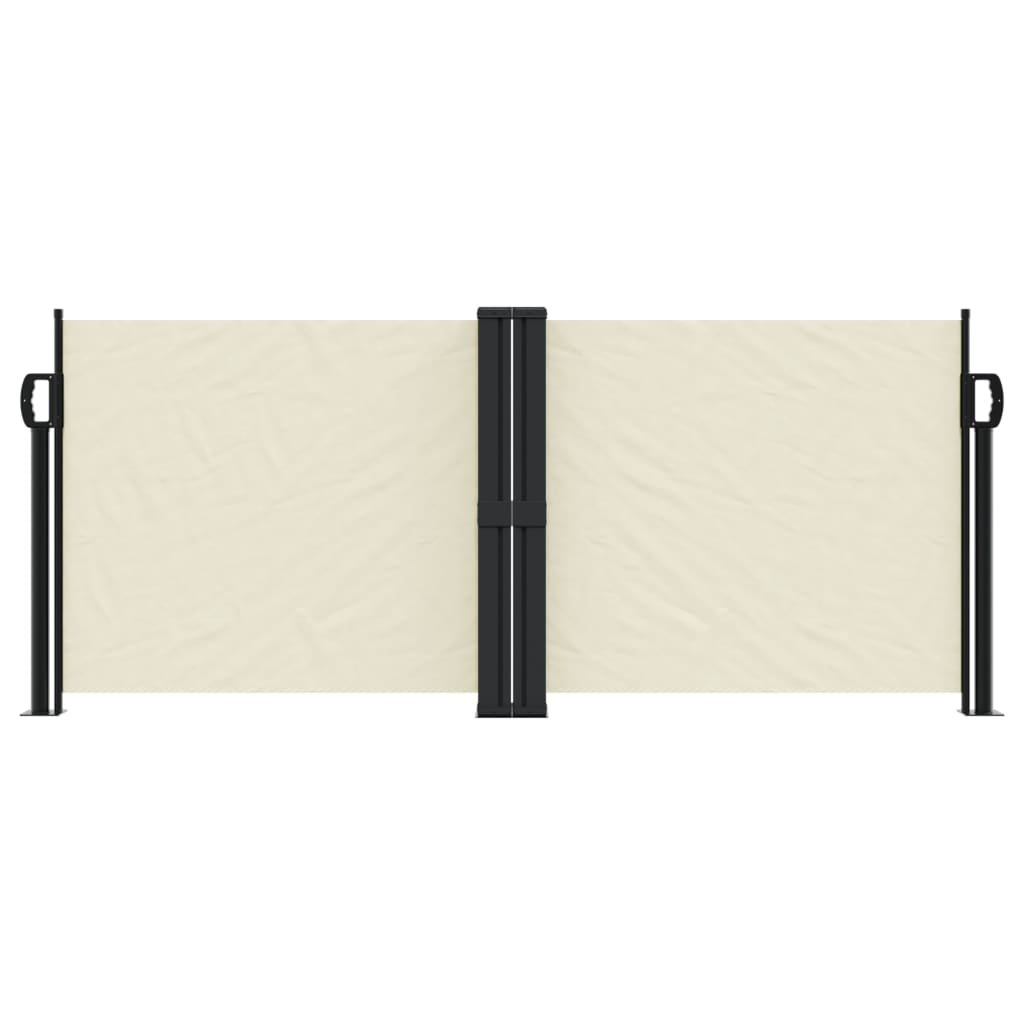 vidaXL Retractable Side Awning Cream 100x600 cm