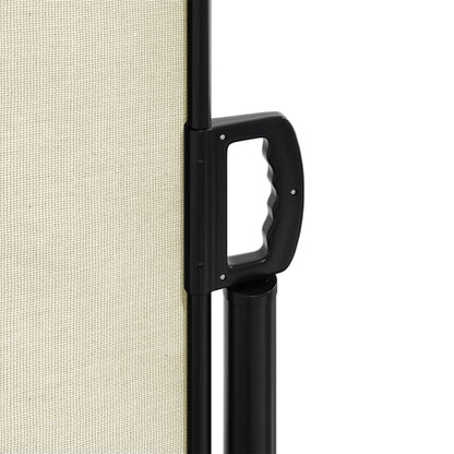 vidaXL Retractable Side Awning Cream 100x600 cm