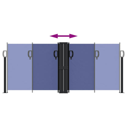 vidaXL Retractable Side Awning Blue 100x600 cm