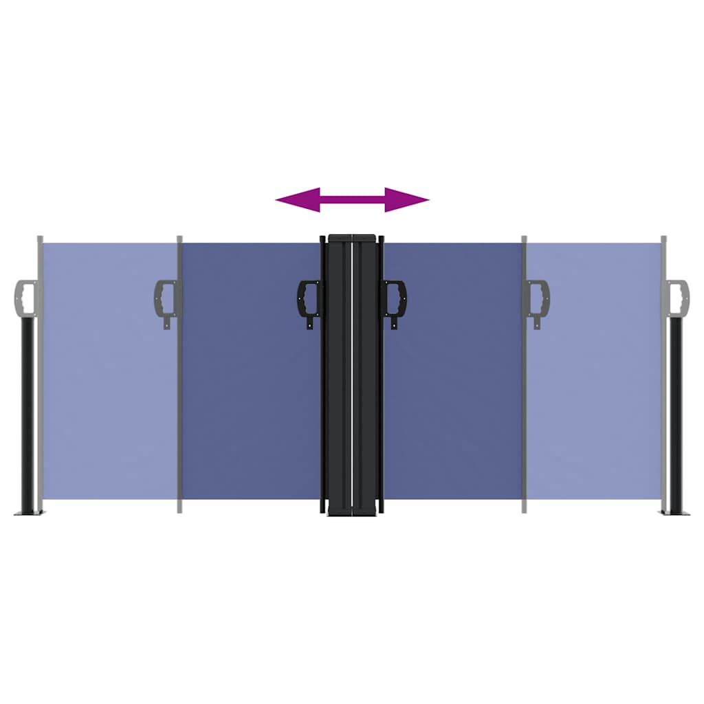 vidaXL Retractable Side Awning Blue 100x600 cm