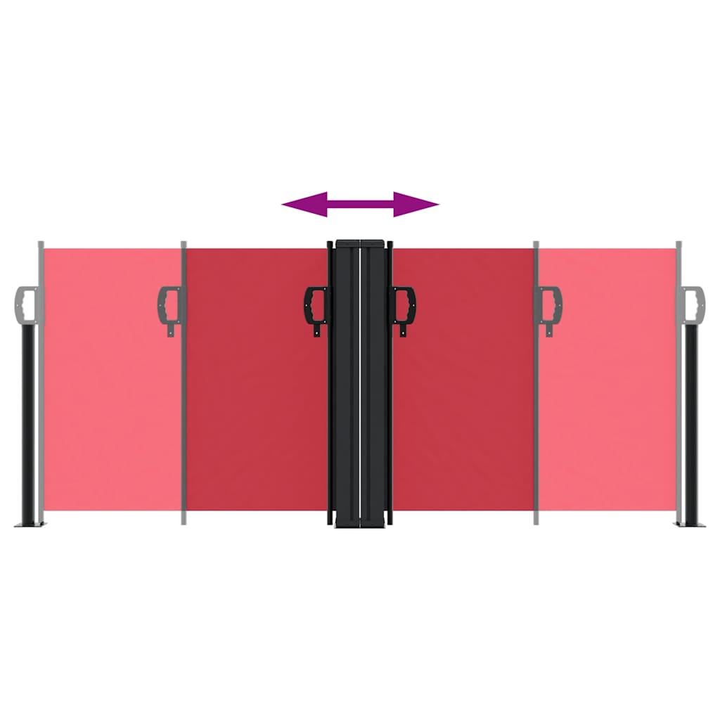 vidaXL Retractable Side Awning Red 100x600 cm