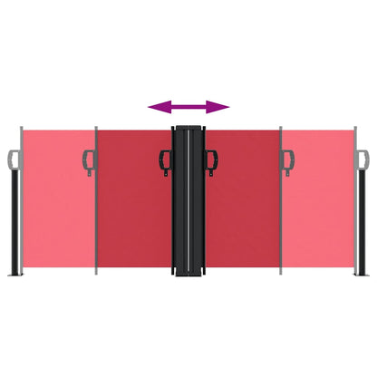 vidaXL Retractable Side Awning Red 100x600 cm