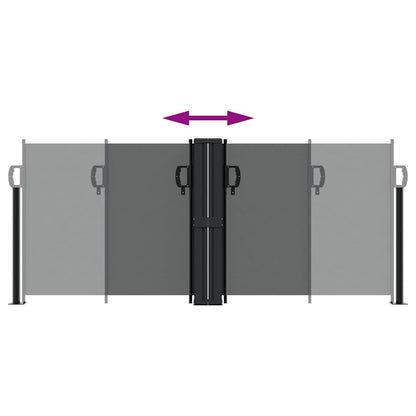 vidaXL Retractable Side Awning Anthracite 100x600 cm