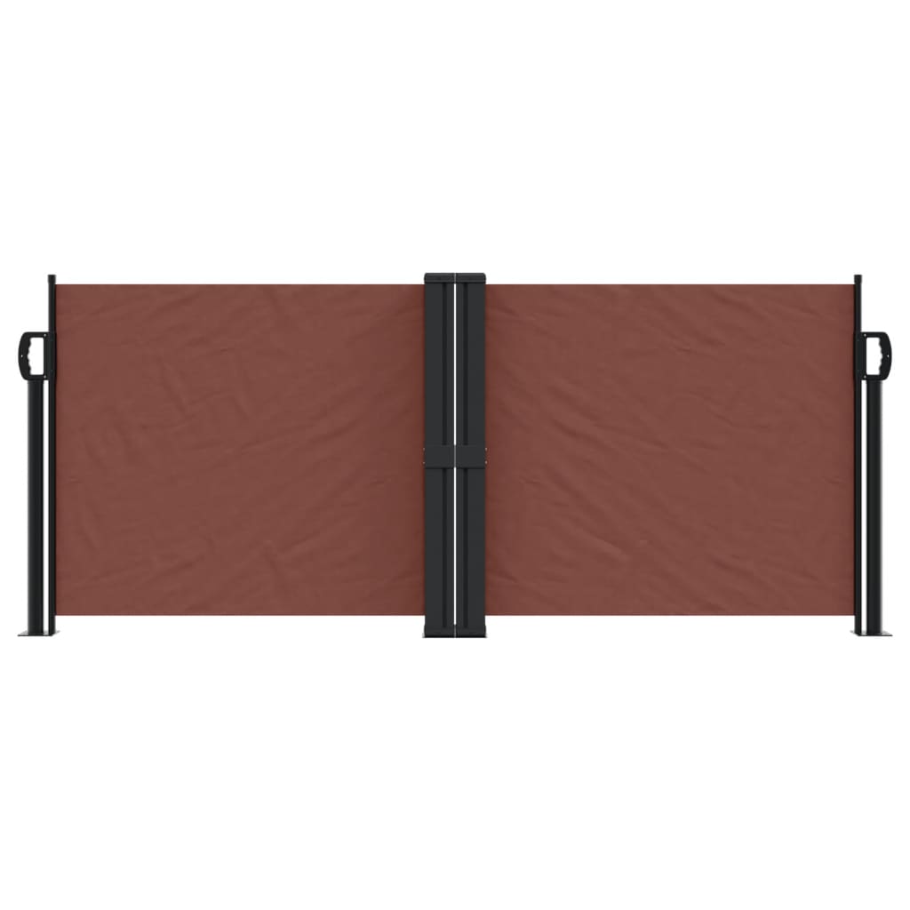 vidaXL Retractable Side Awning Brown 100x600 cm
