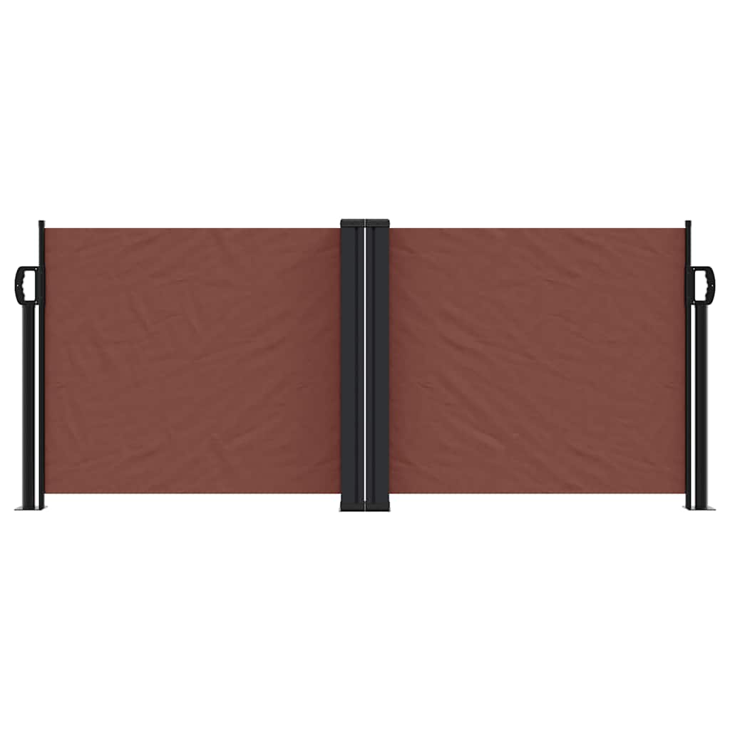 vidaXL Retractable Side Awning Brown 100x600 cm