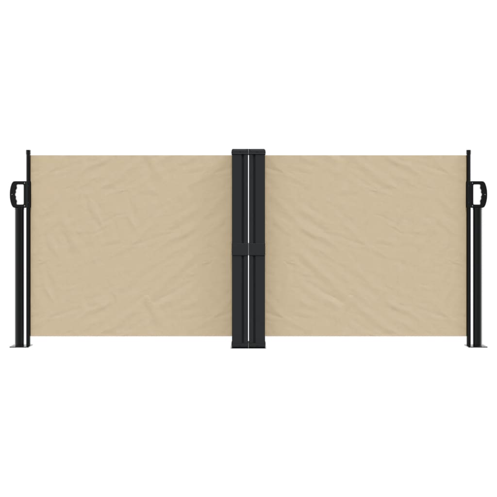 vidaXL Retractable Side Awning Beige 100x600 cm