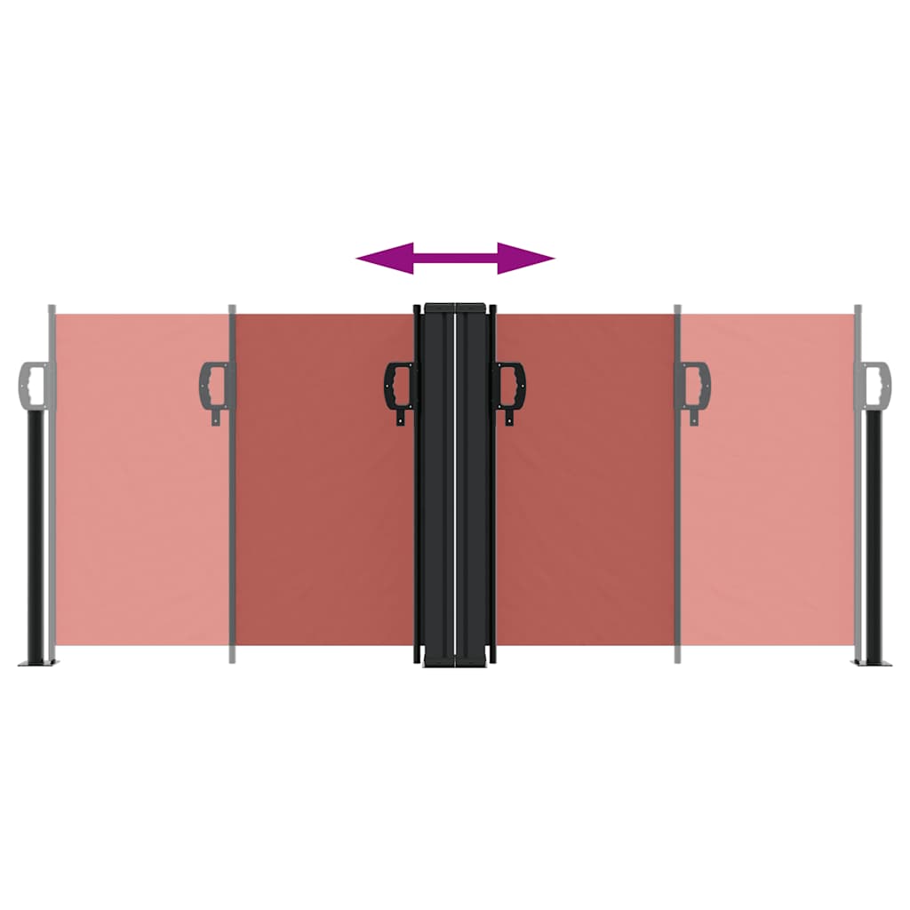 vidaXL Retractable Side Awning Terracotta 100x600 cm
