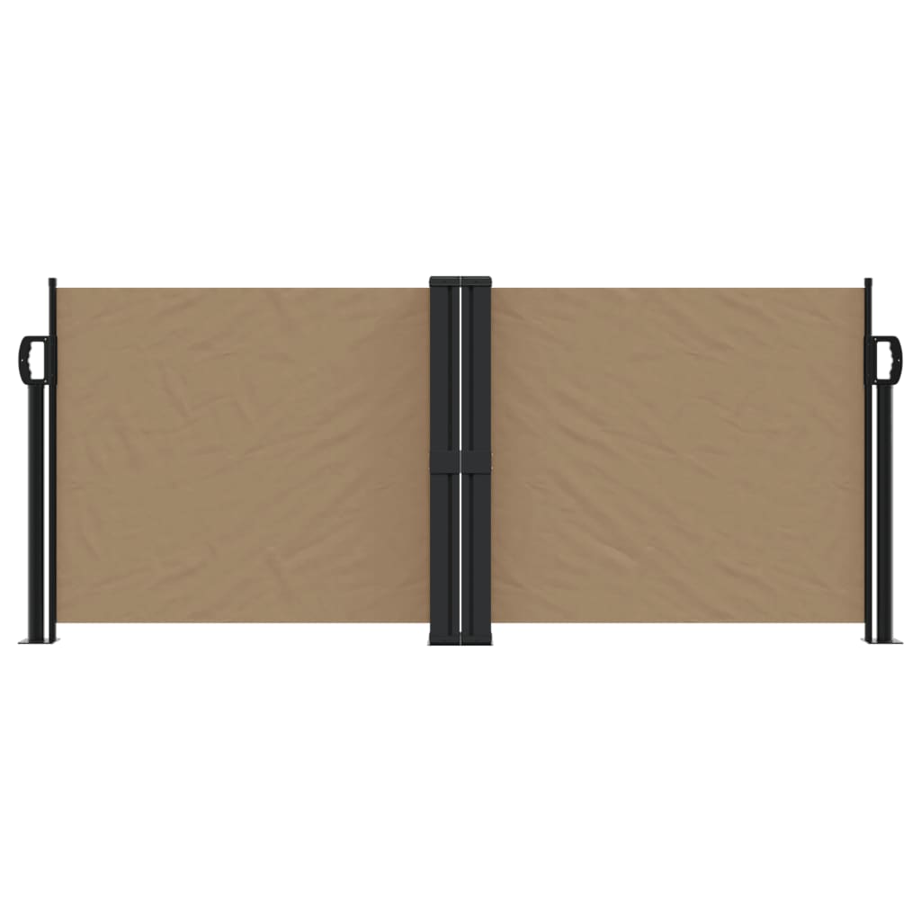 vidaXL Retractable Side Awning Taupe 100x600 cm