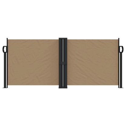 vidaXL Retractable Side Awning Taupe 100x600 cm