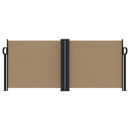 vidaXL Retractable Side Awning Taupe 100x600 cm