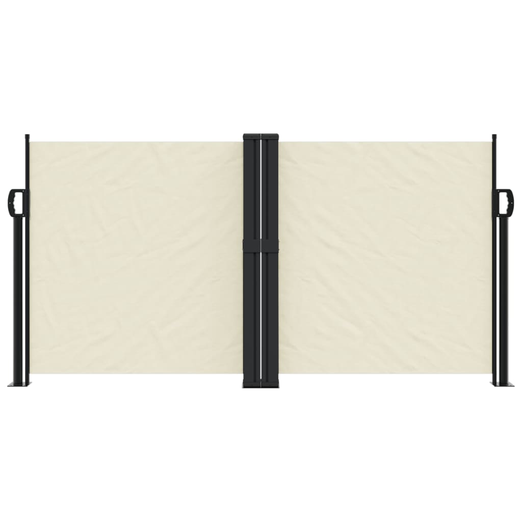 vidaXL Retractable Side Awning Cream 120x600 cm