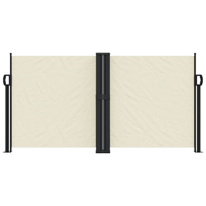 vidaXL Retractable Side Awning Cream 120x600 cm