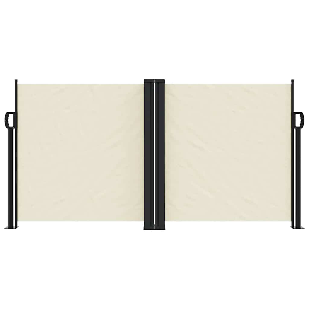vidaXL Retractable Side Awning Cream 120x600 cm