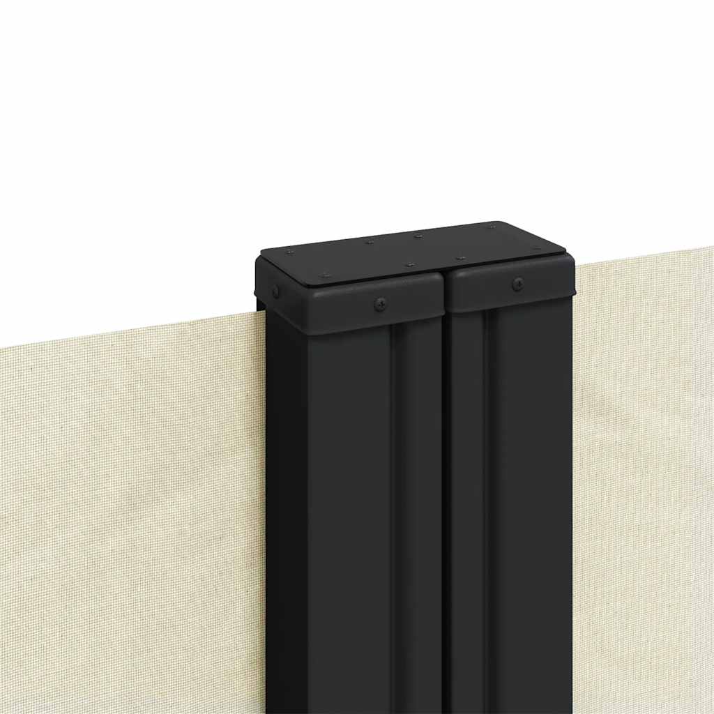 vidaXL Retractable Side Awning Cream 120x600 cm