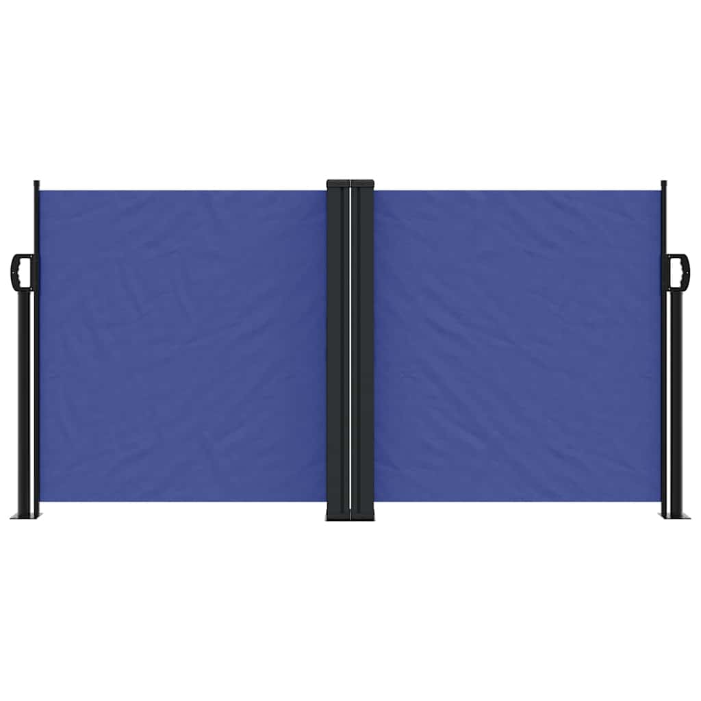 vidaXL Retractable Side Awning Blue 120x600 cm