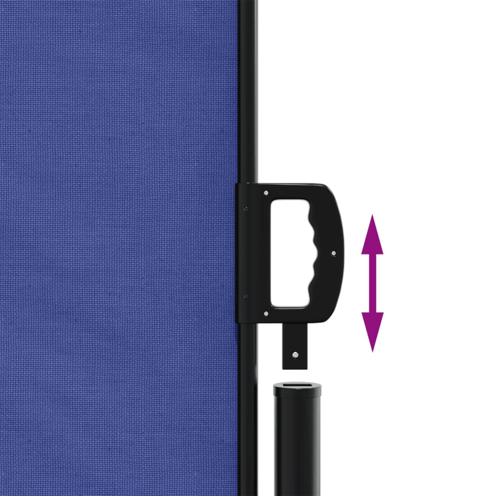 vidaXL Retractable Side Awning Blue 120x600 cm