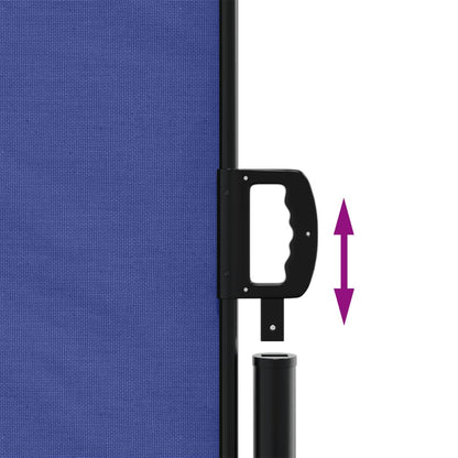 vidaXL Retractable Side Awning Blue 120x600 cm