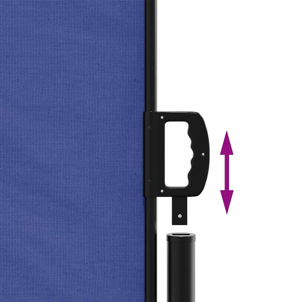 vidaXL Retractable Side Awning Blue 120x600 cm