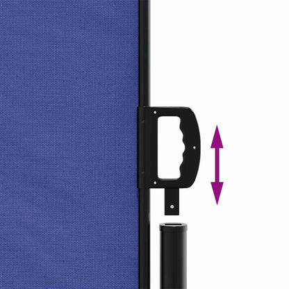 vidaXL Retractable Side Awning Blue 120x600 cm