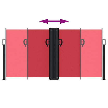 vidaXL Retractable Side Awning Red 120x600 cm