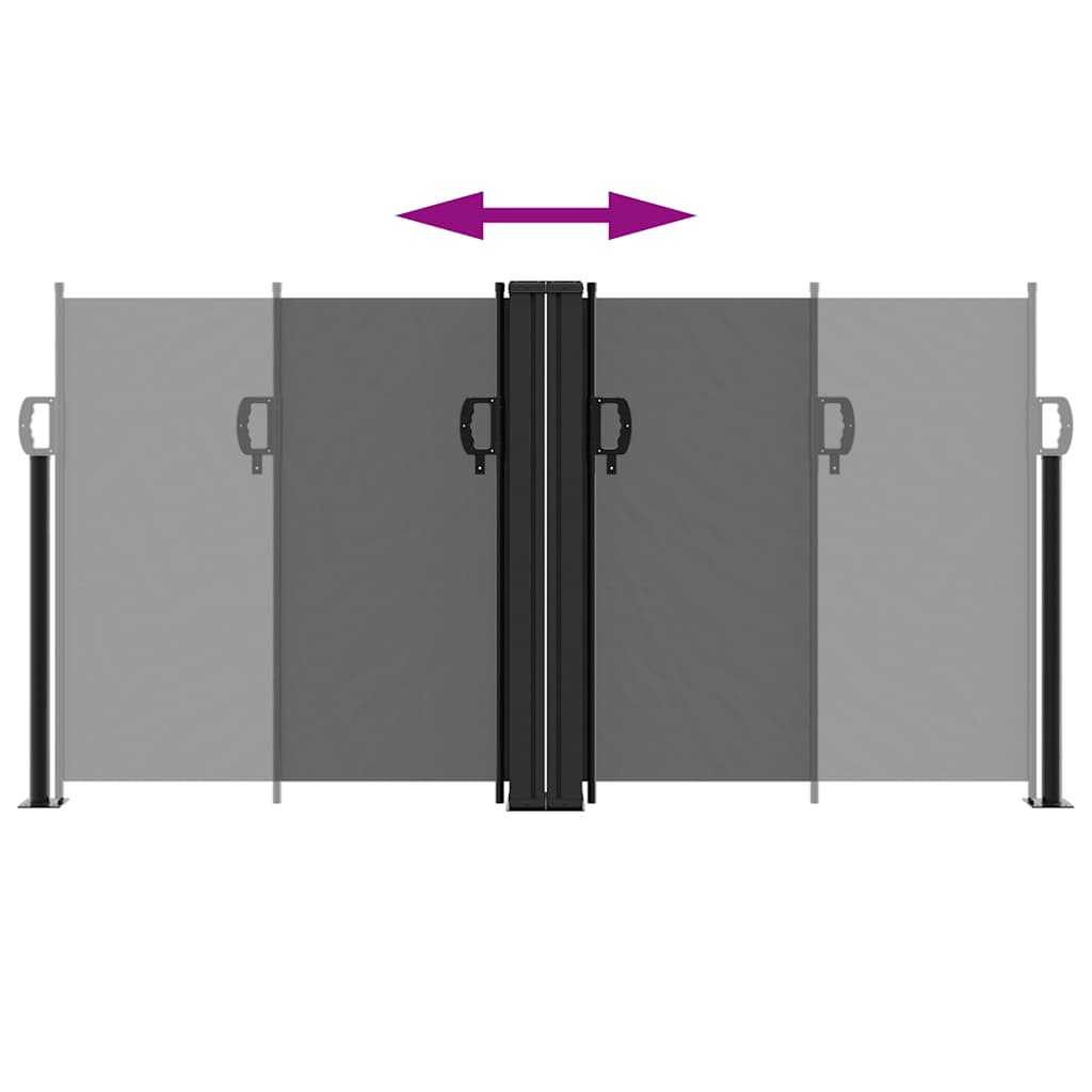 vidaXL Retractable Side Awning Anthracite 120x600 cm