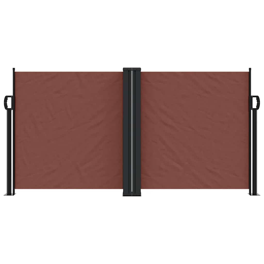 vidaXL Retractable Side Awning Brown 120x600 cm