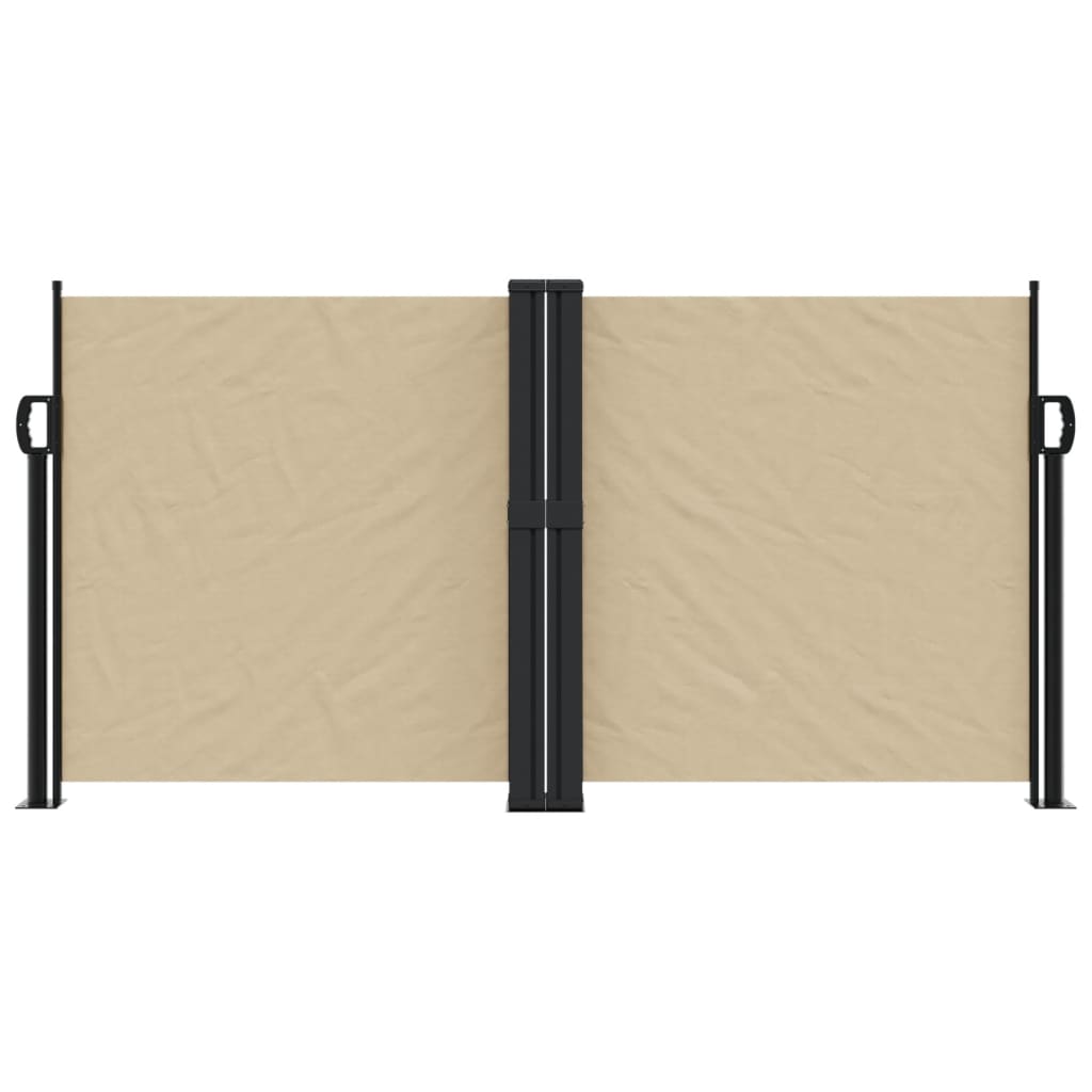 vidaXL Retractable Side Awning Beige 120x600 cm