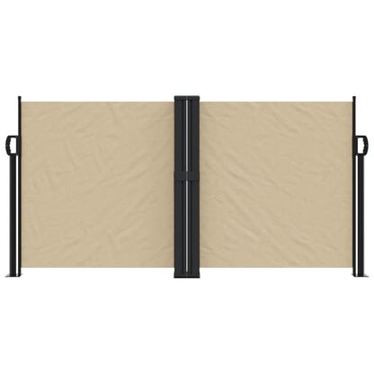vidaXL Retractable Side Awning Beige 120x600 cm