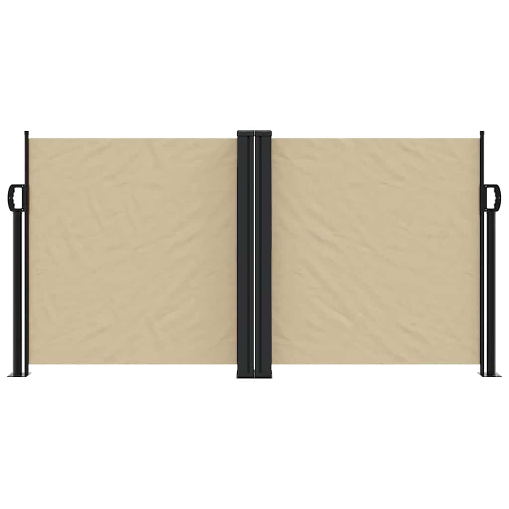 vidaXL Retractable Side Awning Beige 120x600 cm