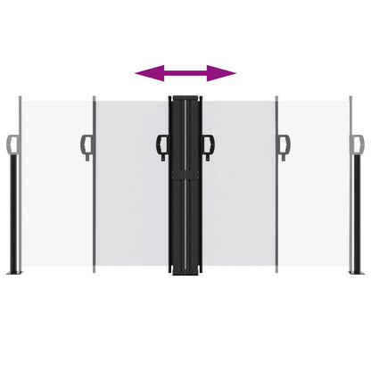 vidaXL Retractable Side Awning White 120x600 cm