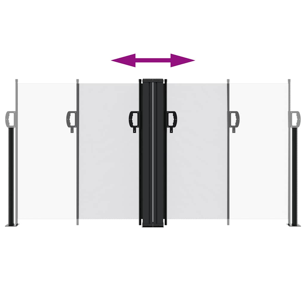 vidaXL Retractable Side Awning White 120x600 cm