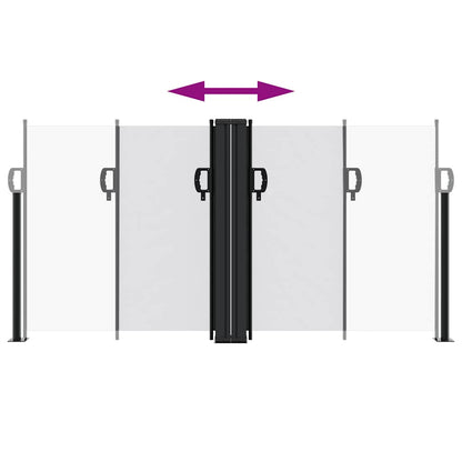 vidaXL Retractable Side Awning White 120x600 cm