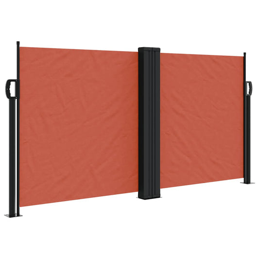 vidaXL Retractable Side Awning Terracotta 120x600 cm