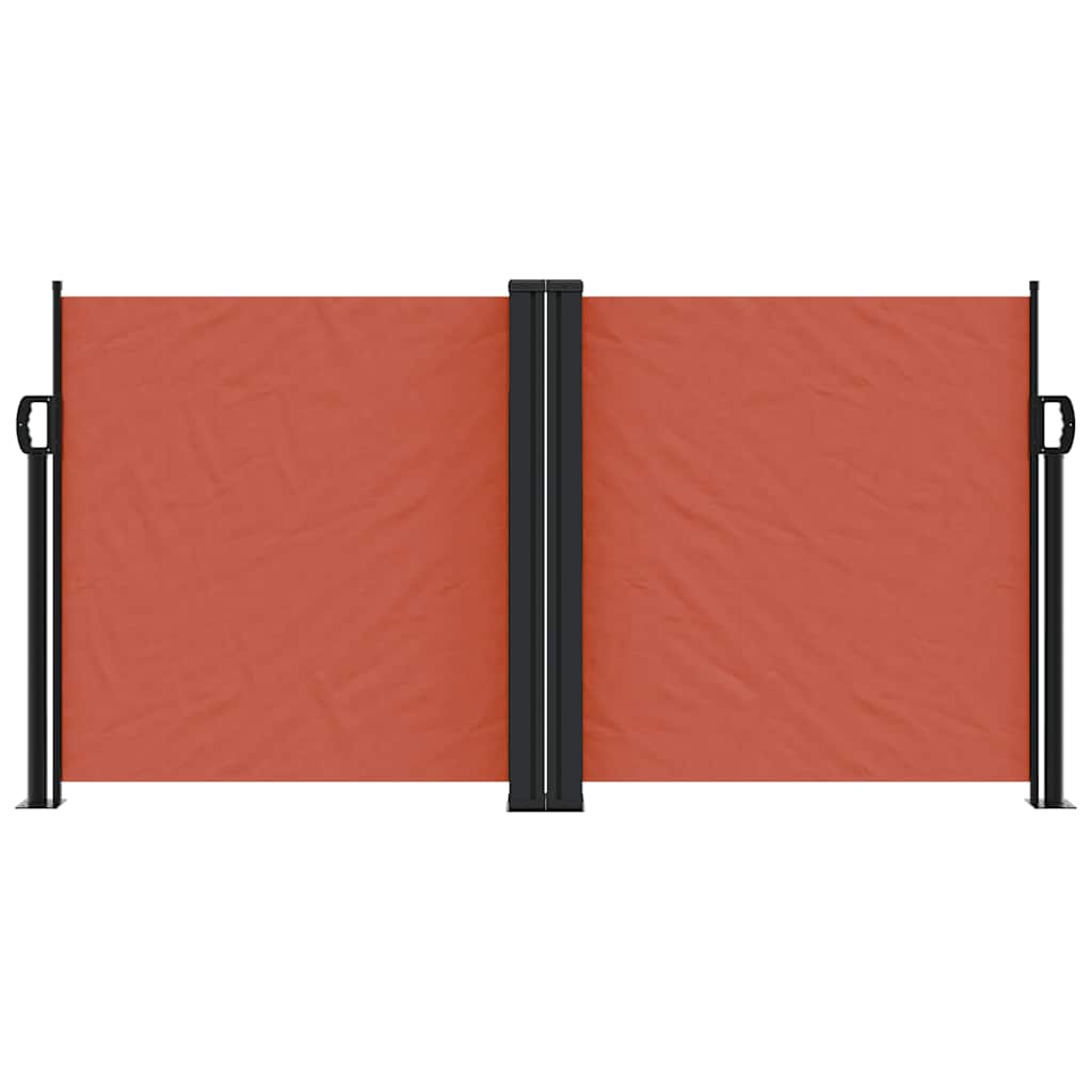 vidaXL Retractable Side Awning Terracotta 120x600 cm