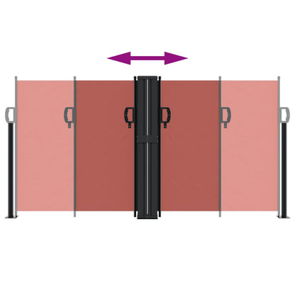 vidaXL Retractable Side Awning Terracotta 120x600 cm