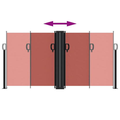 vidaXL Retractable Side Awning Terracotta 120x600 cm