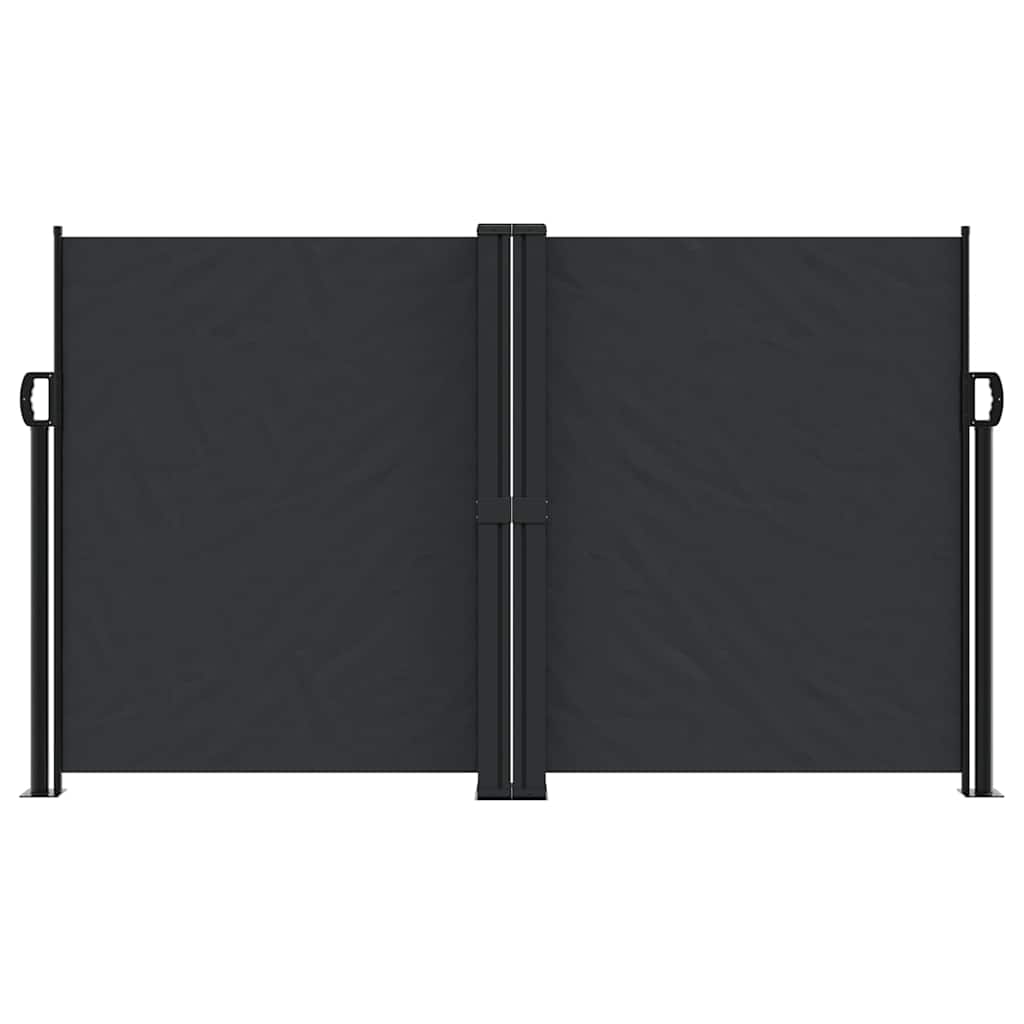 vidaXL Retractable Side Awning Black 140x600 cm