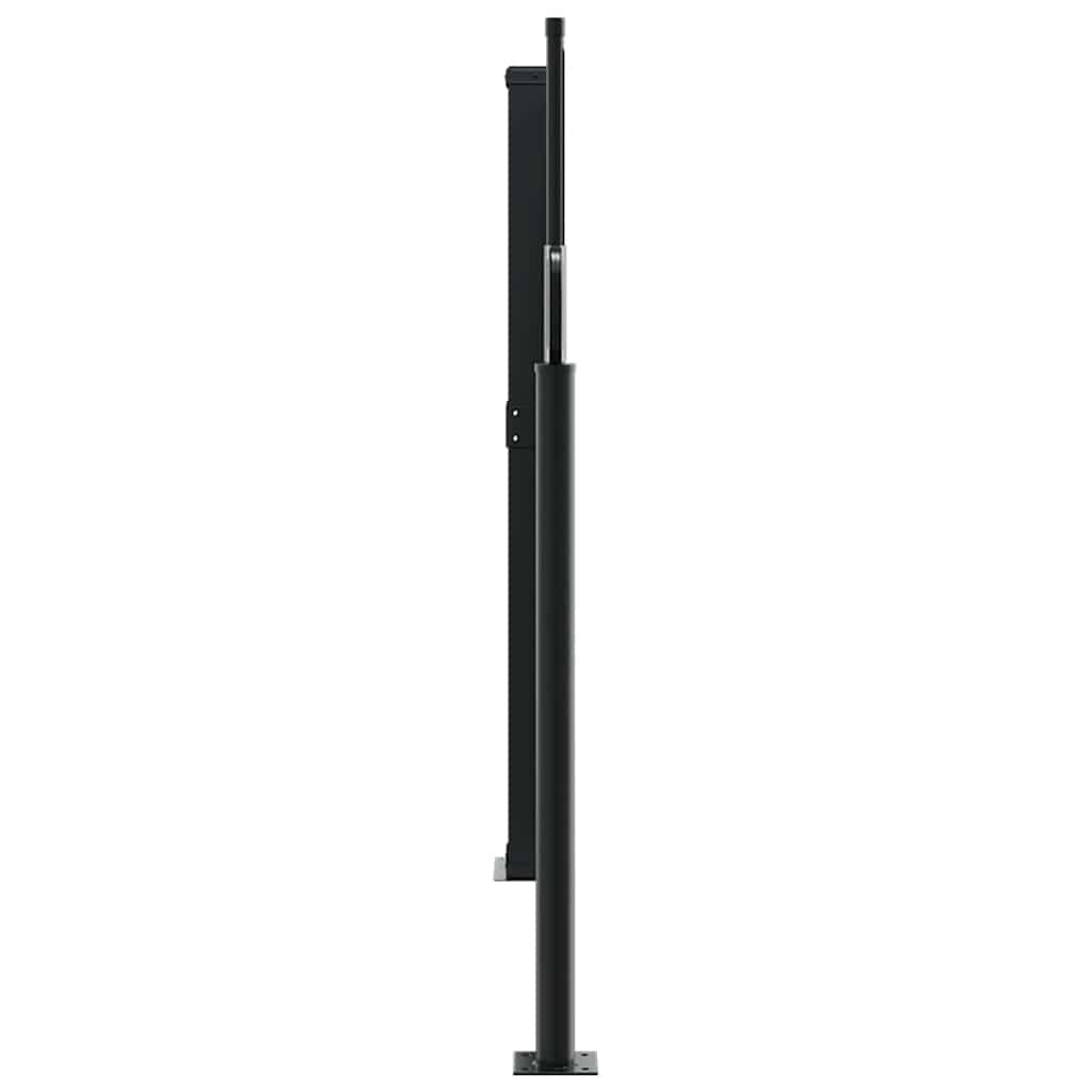 vidaXL Retractable Side Awning Black 140x600 cm