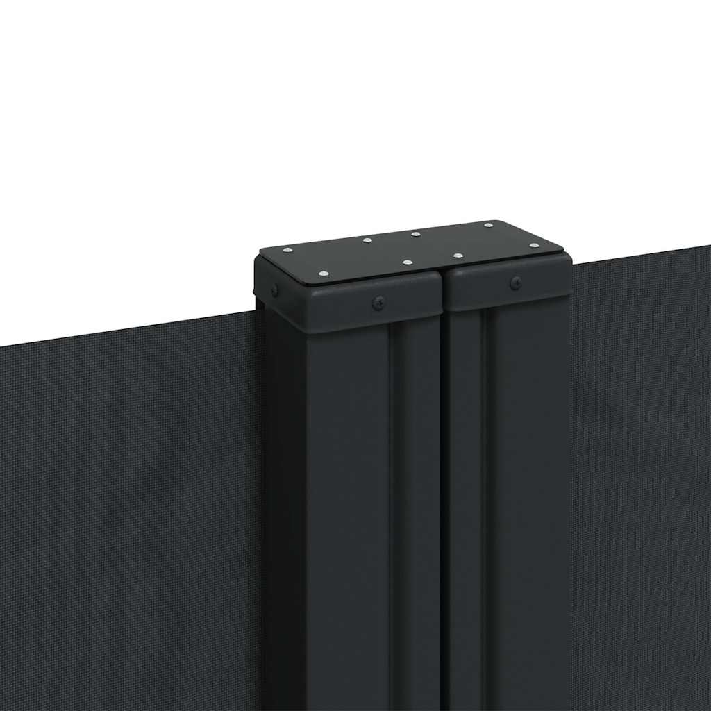 vidaXL Retractable Side Awning Black 140x600 cm