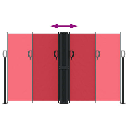 vidaXL Retractable Side Awning Red 140x600 cm