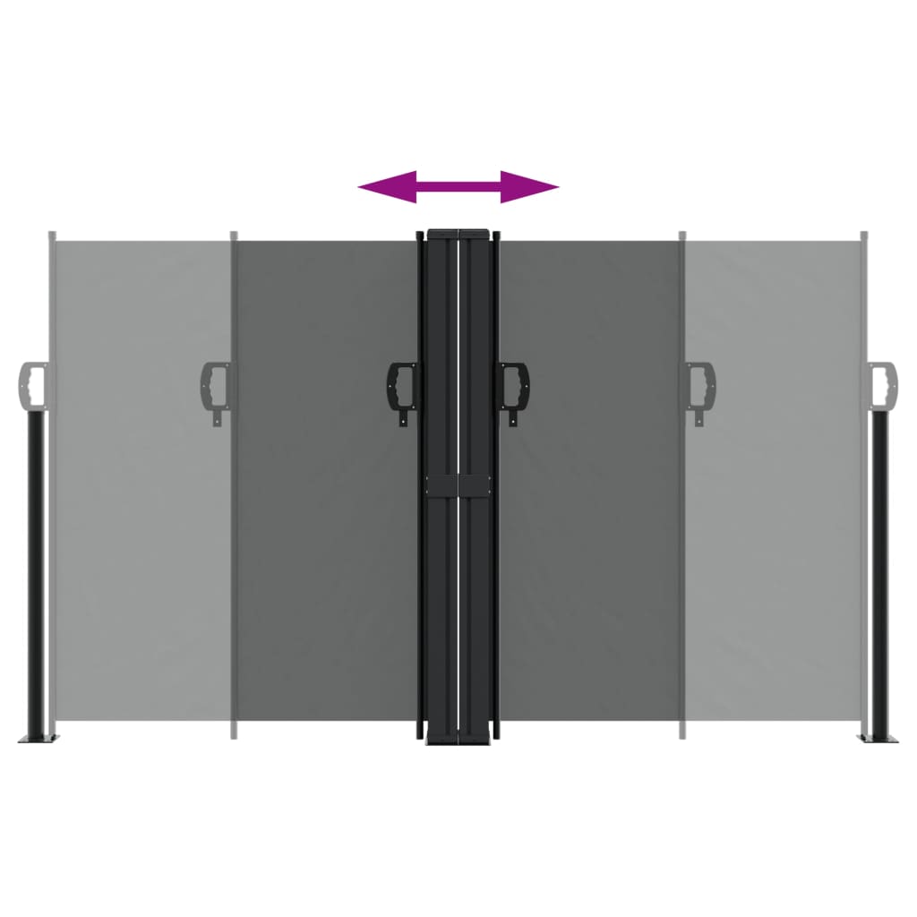 vidaXL Retractable Side Awning Anthracite 140x600 cm