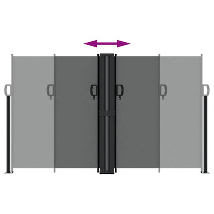 vidaXL Retractable Side Awning Anthracite 140x600 cm