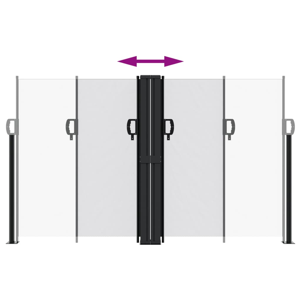 vidaXL Retractable Side Awning White 140x600 cm