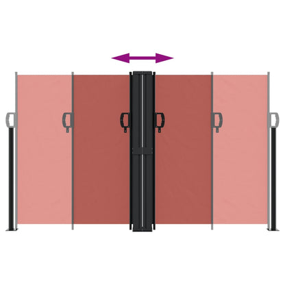 vidaXL Retractable Side Awning Terracotta 140x600 cm
