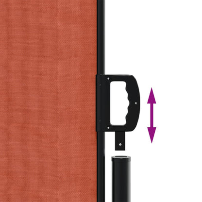 vidaXL Retractable Side Awning Terracotta 140x600 cm
